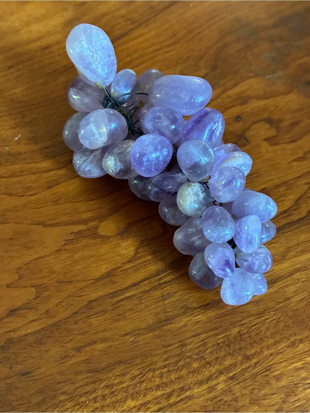 Amethyst Quartz Decorative Grape Cluster - Purple Home Accent